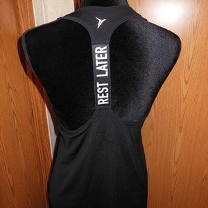 Womens Loose Athletic Racerback "REST LATER" tank